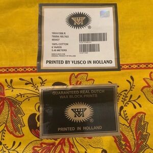 Yellow and Red Wax Print Fabric